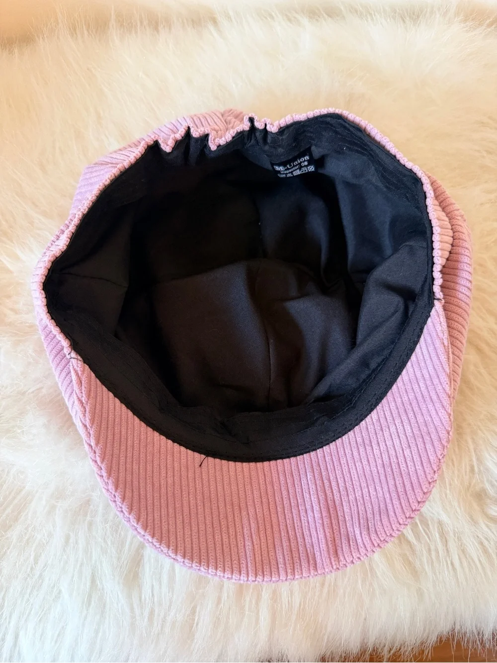 NWOT Mauve Corduroy Baker Boy Cap - M